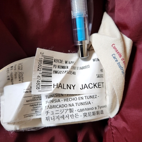 PYRENEX Halny down jacket in military green with fur, FR 40/US 6 - Picture 6 of 16